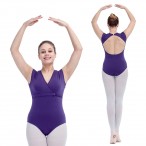 FREE SHIPPING Sleeveless Leotard with Cross-Front