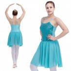 HDW DANCE FREE SHIPPING Sequin Camisole Leotard with Chiffon Skirts